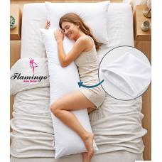 Μαξιλαροθήκη λευκή Σχ.Body pillow 52x162cm poly/cotton