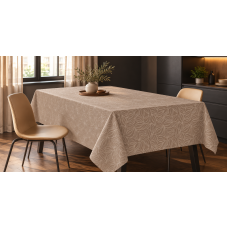 Τραπεζομάντηλο ζακάρ μονόχρωμο Σχ.Sotri beige 100%pol. 150x150cm
