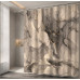 Κουρτίνα μπάνιου printed με κρίκους Σχ.Marble grey 180x200cm 100% pol. 180x200cm