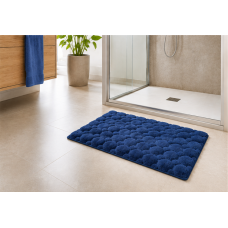 Πατάκι μπάνιου Σχ. Bubbles 50x80cm 100%cotton Blue