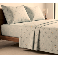 Σετ σεντόνια εμπριμέ Σχ.Margarita mint  poly/cotton 170x260cm