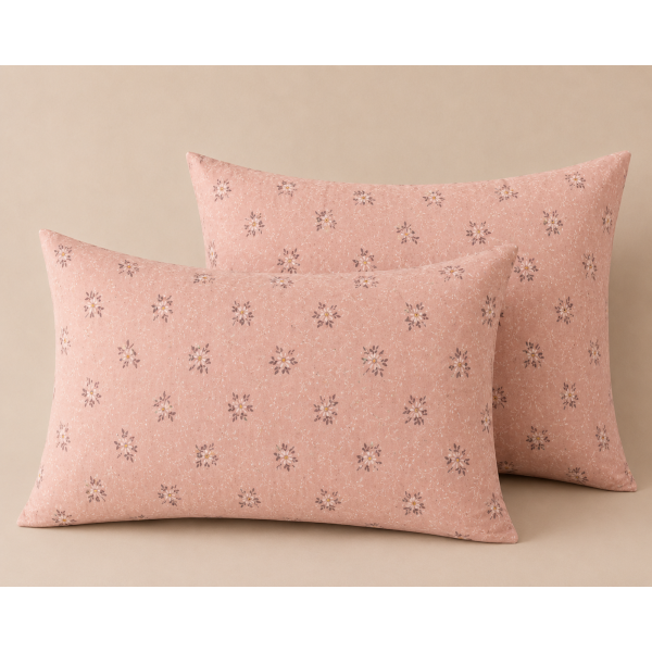 Μαξιλαροθήκες εμπριμέ Σχ.Margarira pink 52x72cm poly/cotton 52x72cm