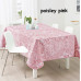 Τραπεζομάντηλο αλέκιαστο Paisley pink 100%pol. Beige 150x180cm