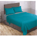 Σετ σεντόνια "Rainbow" μονόχρωμα Emerald-Grey poly/cotton 144 κλωστών 170x260cm