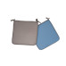 Μαξιλάρι καρέκλας δίχρωμο Σχ.Reli blue/grey 38x38x2cm 100% microfiber 38x38cm