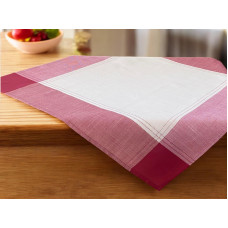 ΚΑΡΕ ΛΙΝΟ 85Χ85 ΜΕ ΦΑΣΑ ΔΙΧΡΩΜΟ FLEUR 5580 KOKKINO LINEAHOME LH2036104-2