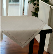 ΤΡΑΠΕΖΟΜΑΝΤΗΛΟ ΛΙΝΟ ΜΕ ΑΖΟΥΡ ΧΕΙΡΟΣ  IVY 3688A ΓΚΡΙ 140Χ140 LINEAHOME LH2031084-2