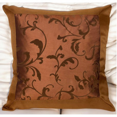 ΜΑΞΙΛΑΡΟΘΗΚΗ ΤΑΦΤΑΣ SILK GARDEN CHOCOLAT 40X40 LINEAHOME LH2022047-1