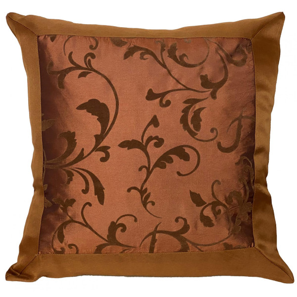 ΜΑΞΙΛΑΡΟΘΗΚΗ ΤΑΦΤΑΣ SILK GARDEN CHOCOLAT 40X40 LINEAHOME LH2022047-1