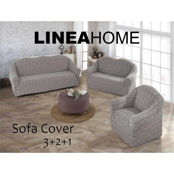 ΣΕΤ 3ΤΜΧ. ΚΑΛΥΜΜΑ ΕΛΑΣΤΙΚΟ ΖΑΚΑΡ BAROQUE ΓΚΡΙ LINEAHOME LH2020080-2