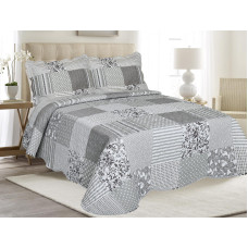 ΣΕΤ ΚΟΥΒΕΡΛΙ  ΕΜΠΡΙΜΕ ΓΚΡΙ 7801 MIKROFIBER ΜΟΝΟ 160Χ220 + 1 ΜΑΞΙΛΑΡΙ 50Χ70 LINEAHOME LH2015072