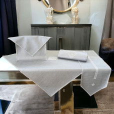 ΚΑΡΕ ΣΕΤ 5ΤΜΧ  ΔΕΡΜΑ & ΣΤΡΑΣ CHAIN ΓΚΡΙ LINEAHOME LH2023001-2