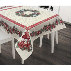 ΧΡΙΣΤΟΥΓΕΝΝΙΑΤΙΚΟ ΤΡΑΠΕΖΟΜΑΝΤΗΛΟ ΣΤΟΦΑ ΙΣΠΑΝΙΑΣ  XMAS LIGHT 140X180 LINEAHOME LH2037202-1