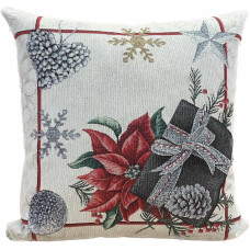 ΧΡΙΣΤΟΥΓΕΝΝΙΑΤΙΚΗ ΜΑΞΙΛΑΡΟΘΗΚΗ   XMAS FLOWER  BOX SILVER 45Χ45 LINEAHOME LH2037222