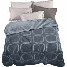 ΚΟΥΒΕΡΤΑ ΑΝΑΓΛΥΦΗ  ΒΕΛΟΥΤΕ CARRE SILK TOUCΗ  ΓΚΡΙ ΣΚΟΥΡΟ ΥΠΕΡΔΙΠΛΗ 220Χ240 LINEAHOME LH2018201-2