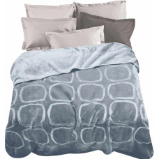 ΚΟΥΒΕΡΤΑ ΑΝΑΓΛΥΦΗ  ΒΕΛΟΥΤΕ CARRE SILK TOUCΗ ΓΚΡΙ ΑΝΟΙΧΤΟ ΥΠΕΡΔΙΠΛΗ  220Χ240 LINEAHOME LH2018205-2