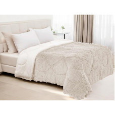 ΚΟΥΒΕΡΤΟΠΑΠΛΩΜΑ  ΓΟΥΝΙΝΟ HAIRY  ΕΚΡΟΥ ΜΟΝΟ 160X210 LINEAHOME LH2010835-1