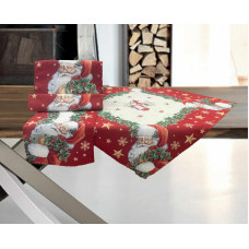 ΧΡΙΣΤΟΥΓΕΝΙΑΤΙΚΟ ΣΕΤ ΣΤΟΦΑ ΙΣΠΑΝΙΑΣ  SANTA  ΑΠΟ ΚΑΡΕ 100Χ100 + ΣΕΜΕ 40Χ100 + 2 Χ ΠΕΤΣΕΤΑΚΙΑ 40Χ40 LINEAHOME LH2037249-5