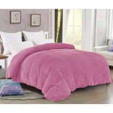 ΚΟΥΒΕΡΤΟΠΑΠΛΩΜΑ  ΑΝΑΓΛΥΦΟ ΚΟΤΛΕ DUSTY PINK ΥΠΕΡΔΙΠΛΟ 210X230 LINEAHOME LH2010874-1