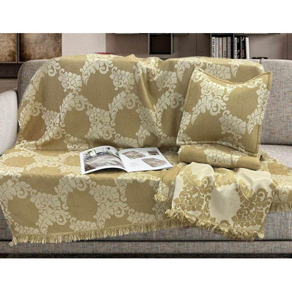 ΡΙΧΤΑΡΙ CHENILLE ΣΕΤ 3ΤΜΧ TAPESTRY GOLD LINEAHOME LH2021259-2