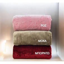 ΚΟΥΒΕΡΤΑ ΑΝΑΓΛΥΦΗ  ΒΕΛΟΥΤΕ LANE SILK TOUCΗ ΜΠΛΕ  ΥΠΕΡΔΙΠΛΗ 220Χ240 LINEAHOME LH2018254