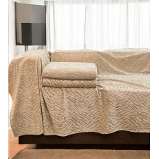 Αντιολισθητικό ριχτάρι βελούρ flame μπεζ μεμονωμένα 180Χ240 LINEAHOME LH2021952-1