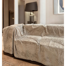 Αντιολισθητικό ριχτάρι βελούρ flame μόκα μεμονωμένα 180Χ320 LINEAHOME LH2021954-4