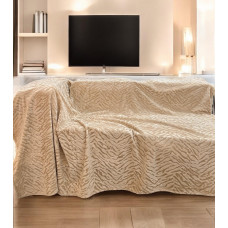 Αντιολισθητικό ριχτάρι βελούρ  σετ 3τμχ. flame μπεζ LINEAHOME LH2025802-1