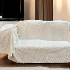 Αντιολισθητικό ριχτάρι γούνινο zic zac εκρού μεμονωμένα 180Χ160 LINEAHOME LH2021874-1