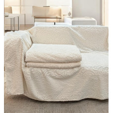 Αντιολισθητικό ριχτάρι γούνινο  σετ 3τμχ. rossa εκρου LINEAHOME LH2025805