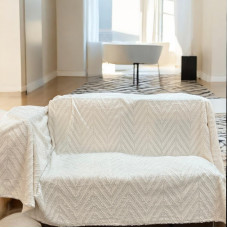 Αντιολισθητικό ριχτάρι γούνινο  σετ 3τμχ. zic zac εκρου LINEAHOME LH2021912