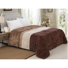 ΚΟΥΒΕΡΤΟΠΑΠΛΩΜΑ ΑΝΑΓΛΥΦΟ DEGRADE ΜΟΝΟ ΚΑΦΕ 160X210 LINEAHOME LH2010819