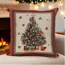 ΧΡΙΣΤΟΥΓΕΝΝΙΑΤΙΚΗ ΜΑΞΙΛΑΡΟΘΗΚΗ ΣΤΟΦΑ ΙΣΠΑΝΙΑΣ  TREE 45Χ45 45X45 LINEAHOME LH2025125-2