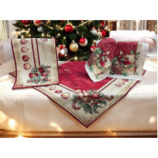 ΧΡΙΣΤΟΥΓΕΝΙΑΤΙΚΟ ΣΕΤ ΣΤΟΦΑ ΙΣΠΑΝΙΑΣ  NOEL CIRE  ΑΠΟ (1)140Χ140 + (1)100Χ100 + (1) 40Χ100 + (2) 40Χ40 LINEAHOME LH2425105-3