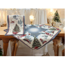 ΧΡΙΣΤΟΥΓΕΝΙΑΤΙΚΟ ΣΕΤ ΣΤΟΦΑ ΙΣΠΑΝΙΑΣ  WHITE TREE  ΑΠΟ (1)140Χ140 + (1)100Χ100 + (1) 40Χ100 + (2) 40Χ40 LINEAHOME LH2425106-1