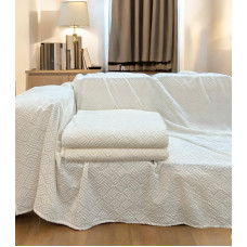 Αντιολισθητικό ριχτάρι βελούρ rafles εκρού μεμονωμένα 180X240 LINEAHOME LH2021980-2