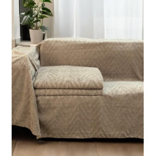 Αντιολισθητικό ριχτάρι γούνινο  σετ 3τμχ. zic zac μόκα LINEAHOME LH2021907