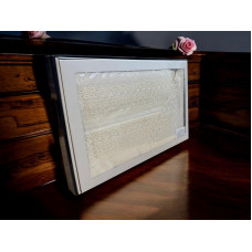 ΣΕΤ ΣΕΝΤΟΝΙΑ ΜΕ ΔΑΝΤΕΛΑ ΕΚΡΟΥ 100% ΒΑΜΒΑΚΕΡΟ ΕΠΑΝΩΣΕΝΤΟΝΟ 220Χ280  ΚΑΤΩΣΕΝΤΟΝΟ 220Χ250  ΜΑΞΙΛΑΡ LINEAHOME LH2012220-1