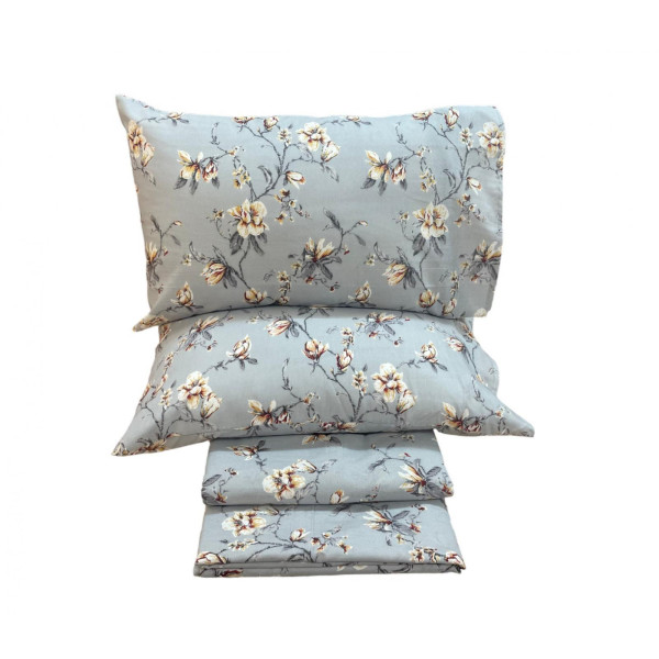 ΣΕΤ ΜΑΞΙΛΑΡΟΘΗΚΕΣ ΕΜΠΡΙΜΕ MAGNOLIA ΓΚΡΙ 52Χ72 LINEAHOME LH2014151-2