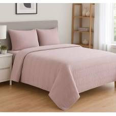 ΚΟΥΒΕΡΛΙ ΜΟΝΟΧΡΩΜΟ ΔΙΠΛΗΣ ΟΨΗΣ RIVE ΠΟΥΔΡΑ 160X220 LINEAHOME LH2015280-1