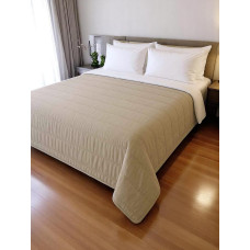 ΚΟΥΒΕΡΛΙ ΜΟΝΟΧΡΩΜΟ ΔΙΠΛΗΣ ΟΨΗΣ RIVE ΜΠΕΖ 220X240 LINEAHOME LH2015281-2