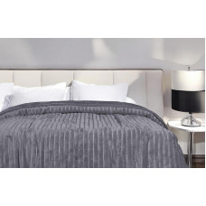 ΚΟΥΒΕΡΤΑ ΑΝΑΓΛΥΦΗ  ΒΕΛΟΥΤΕ LANE SILK TOUCΗ ΓΚΡΙ   MONH 160X220 LINEAHOME LH2018257