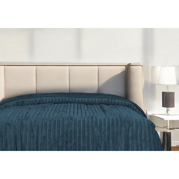 ΚΟΥΒΕΡΤΑ ΑΝΑΓΛΥΦΗ  ΒΕΛΟΥΤΕ LANE SILK TOUCΗ ΠΕΤΡΟΛ ΜΟΝΗ 160X220 LINEAHOME LH2018260