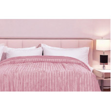 ΚΟΥΒΕΡΤΑ ΑΝΑΓΛΥΦΗ  ΒΕΛΟΥΤΕ LANE SILK TOUCΗ ΡΟΖ ΜΟΝΗ 160X220 LINEAHOME LH2018262