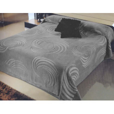 ΚΟΥΒΕΡΤΑ ΑΝΑΓΛΥΦΗ  ΒΕΛΟΥΤΕ SPIN SILK TOUCΗ ΓΚΡΙ   MONH 160X220 LINEAHOME LH2018265