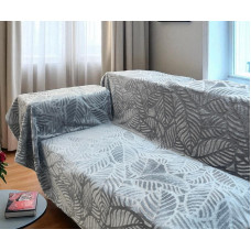 Αντιολισθητικό ριχτάρι βελούρ LINEAR γκρι μεμονωμένα 180x240 LINEAHOME LH2024188-2