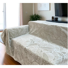 Αντιολισθητικό ριχτάρι βελούρ LINEAR άμμου μεμονωμένα 180x160 LINEAHOME LH2024189-1