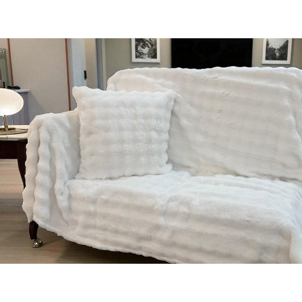Αντιολισθητικό ριχτάρι rabbit fur  σετ 3τμχ. εκρου 180Χ160 +180Χ240 +180X300 LINEAHOME LH2025044-1
