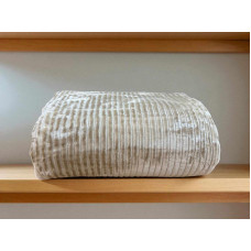 ΚΟΥΒΕΡΤΑ ΑΝΑΓΛΥΦΗ  ΒΕΛΟΥΤΕ LANE SILK TOUCΗ ΜΠΕΖ ΜΟΝΗ 160Χ220 160X220 LINEAHOME LH2025915-1