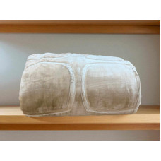 ΚΟΥΒΕΡΤΑ ΑΝΑΓΛΥΦΗ  ΒΕΛΟΥΤΕ CARRE SILK TOUCΗ ΜΠΕΖ ΜΟΝΗ 160Χ220 160X220 LINEAHOME LH2025917